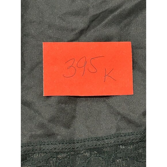 Vintage Blush Black Half Slip Elastic Waist Lace Hem SZ Small - Picture 8 of 9